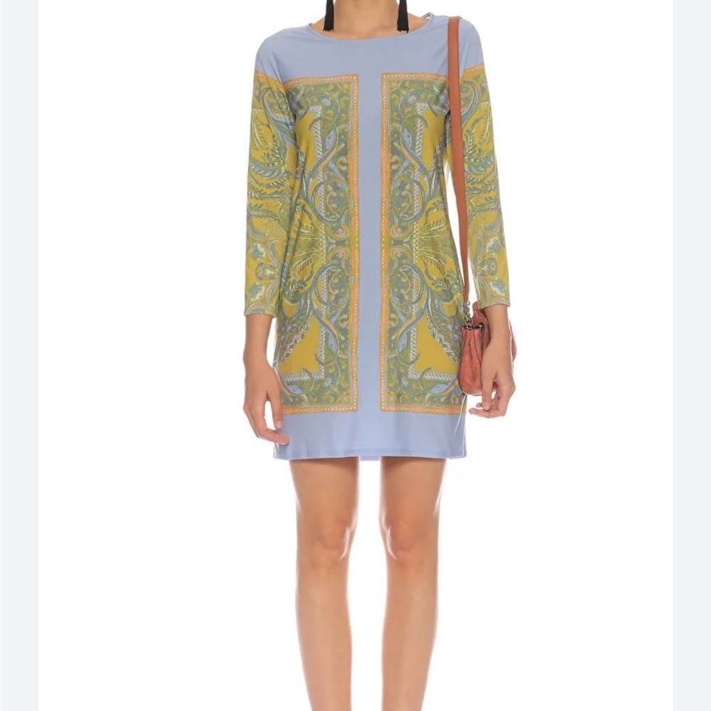 BCBGMaxAzria Noel Paisley Long Sleeve Dress size Small